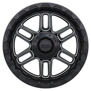 Titan 14 inch GTW golf cart wheel - Black / Silver