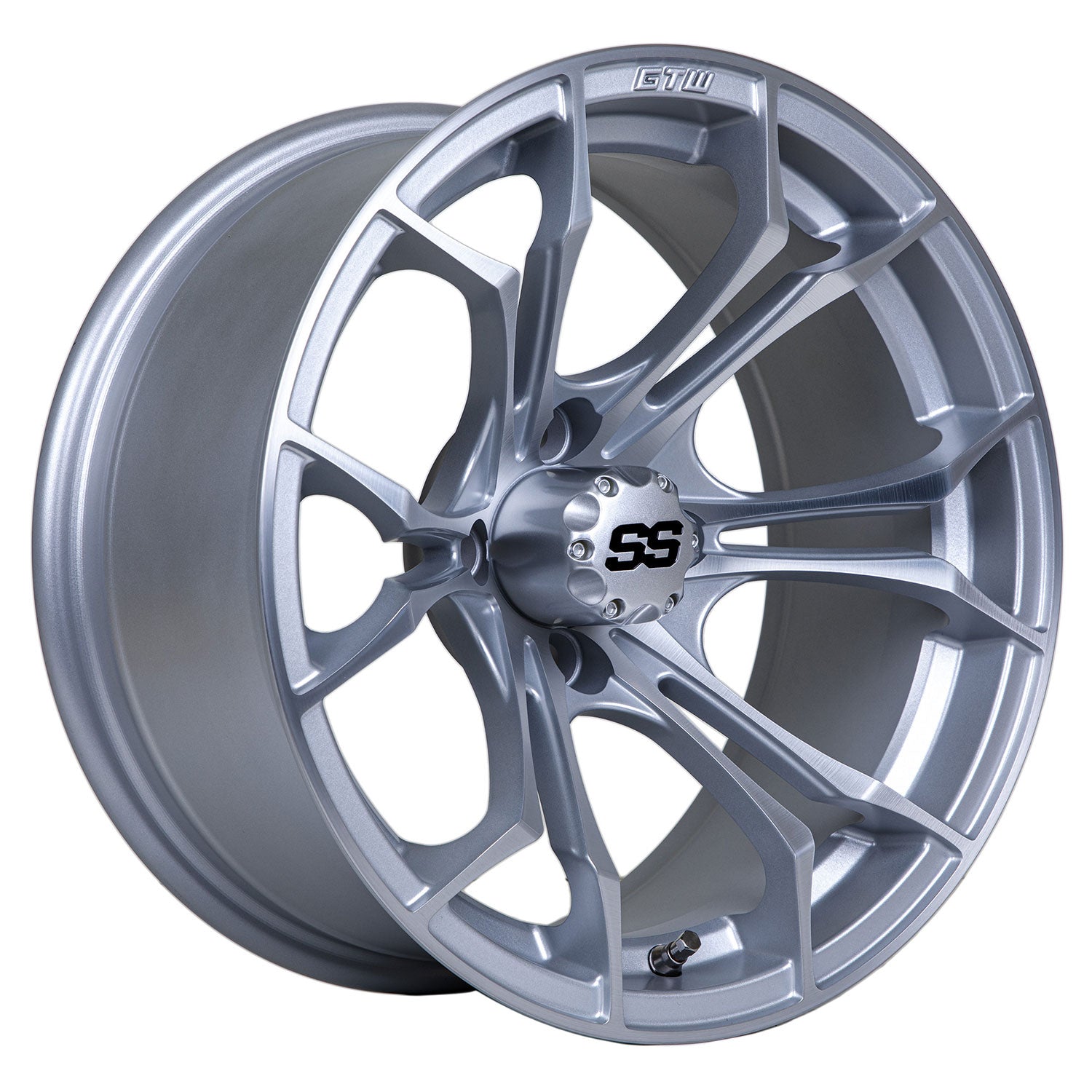 Spyder 15 inch GTW golf cart wheel - Matte Silver