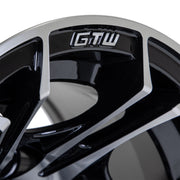 Spyder 10 inch GTW golf cart wheel - Black / Silver