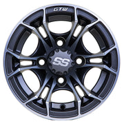 Spyder 10 inch GTW golf cart wheel - Matte Grey / Black