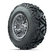 GTW® Stellar Chrome 12 in Wheels with 25X10-12 Barrage Mud Tires – Full Set