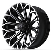 Phantom 16 inch GTW golf cart wheel - Black / Machined