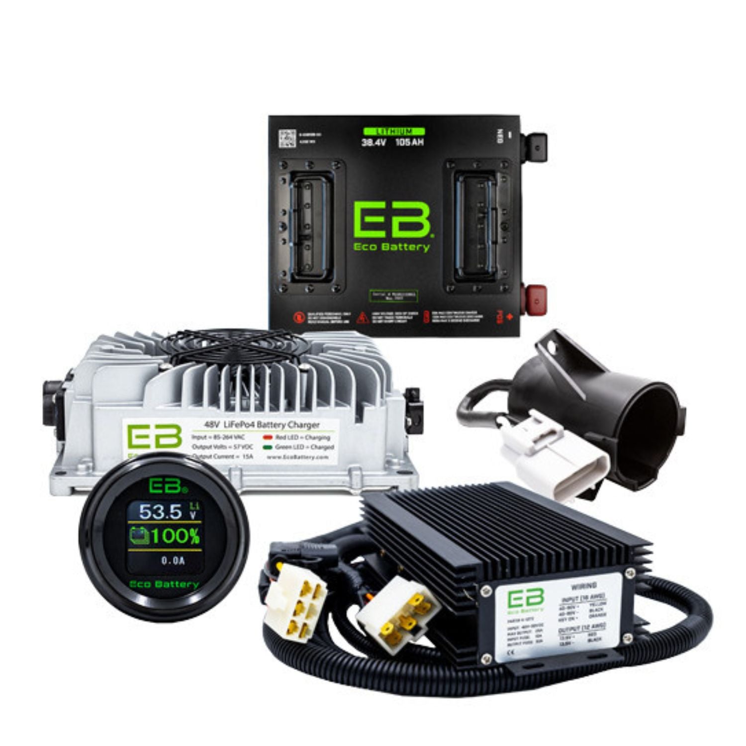 Eco Battery 36V - 105AH Gen3 Lithium Battery Combo - Yamaha G1-G16