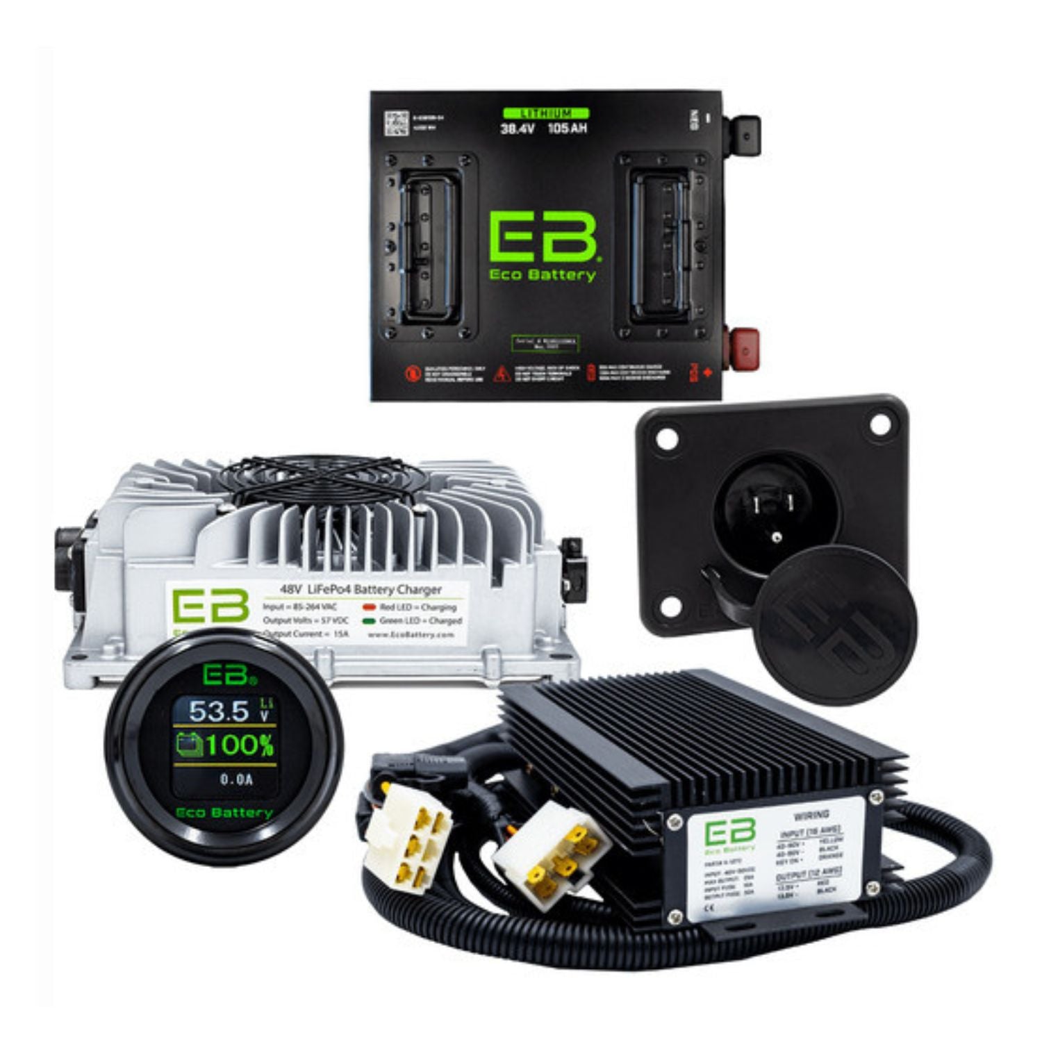 Eco Battery 36V - 105AH Gen3 Lithium Battery Combo - EZGO TXT