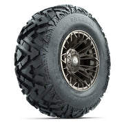 GTW® Stellar Matte Bronze 12 in Wheels with 25X10-12 Barrage Mud Tires – Full Set