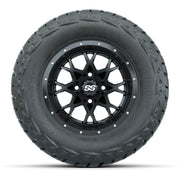 GTW Vortex Matte Black 12 in Wheels with 23x10.00-R12 Maverick All-Terrain Tires – Full Set