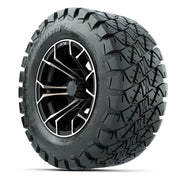 GTW® Spyder Matte Black/Bronze 12 in Wheels with 22X10-12 Timberwolf All-Terrain Tires – Full Set