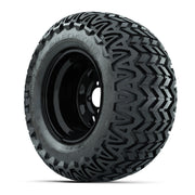 Set of (4) 12 in Black Steel Wheels with 23x10.5-12 GTW Predator All-Terrain Tires