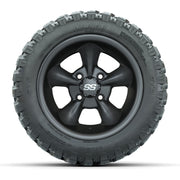 GTW® Godfather Matte Gray 12 in Wheels with 22X11-R12 Nomad Steel Belt Radial All-Terrain Tires – Full Set