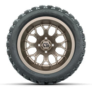 GTW Assault Matte Bronze 14 in Wheels with 23X10-R14 Nomad Steel Belt Radial All-Terrain Tires – Full Set