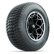 GTW® Nexus Black/Silver 12 in Wheels with 255/50-12 Excel Classic Street Tires – Full Set