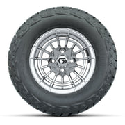 GTW Boost Chrome 12 in Wheels with 23x10.00-R12 Maverick All-Terrain Tires – Full Set