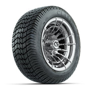 GTW® Boost Chrome 12 in Wheels with 215/40-12 Excel Classic Street Tires – Full Set