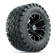 Set of 4 GTW 12in Spyder Black and Machined Wheels with 22in Timberwolf Mud Tires