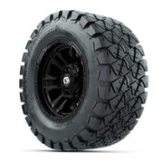 GTW® Shogun Gloss Black 12 in Wheels with 22x10-12 Timberwolf All-Terrain Tires – Full Set
