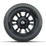 GTW® Shogun Gloss Black 12 in Wheels with 215/35-12 Mamba Street Tires – Full Set