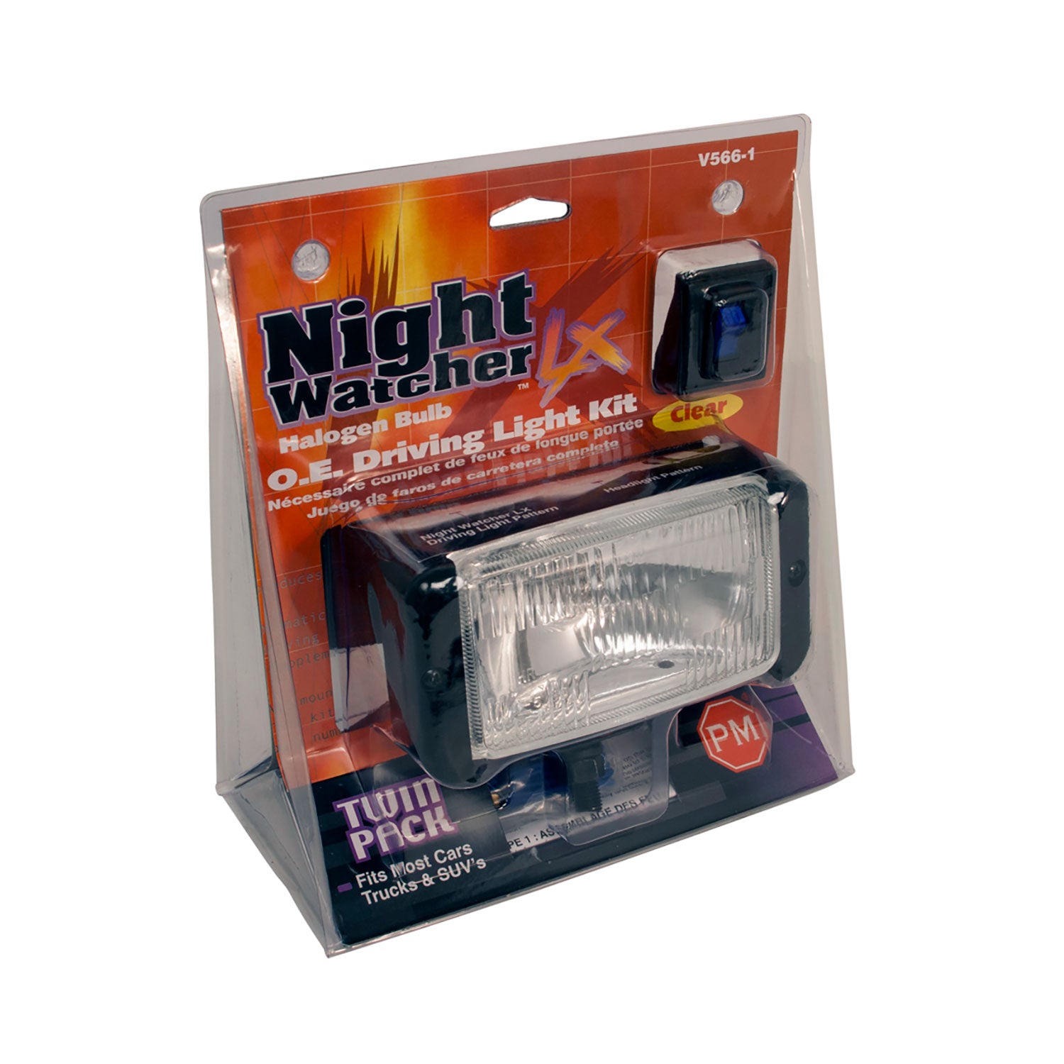 55 Watt. 12-Volt Halogen Headlight Set (Black Housing)