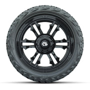 GTW Shogun Gloss Black 15 in Wheels with 23x10.00-R15 Maverick All-Terrain Tires – Full Set