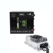 51V 105AH Eco LifePo4 Lithium Battery Kit with 15A Charger - Thru Hole Style Battery