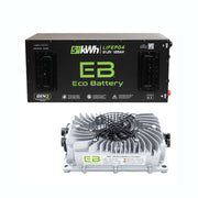 51V 105AH Eco LifePo4 Lithium Battery Kit with 15A Charger - Skinny Style Battery