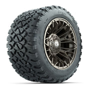 GTW® Stellar Matte Bronze 12 in Wheels with 20X10-12 Nomad Steel Belt Radial All-Terrain Tires – Full Set