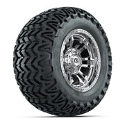 GTW® Shogun Chrome 12 in Wheels with 23X10.5-12 Predator All-Terrain Tires – Full Set
