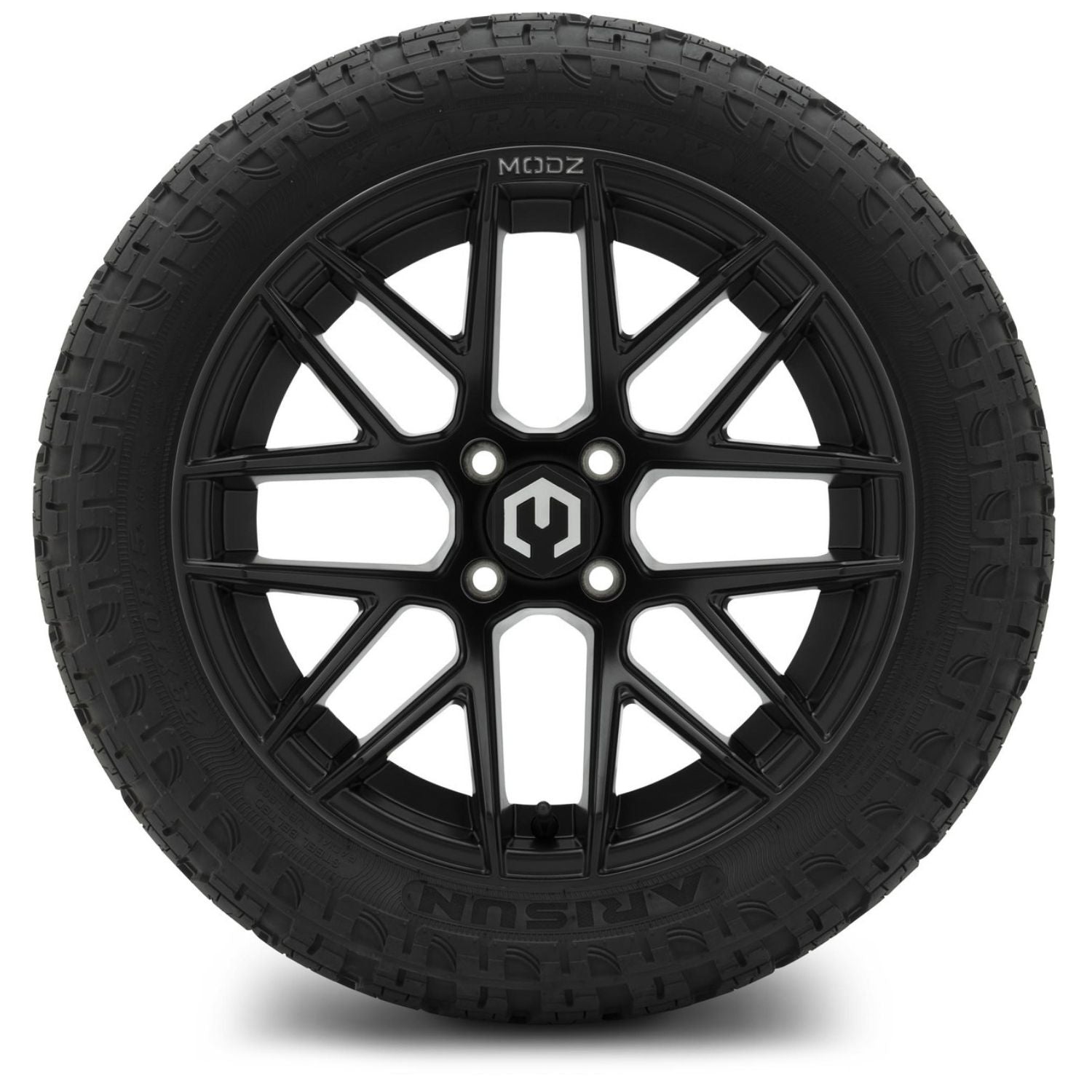 MODZ® 15" Matrix Matte Black Wheels & Off-Road Tires Combo (Arisun X-Armory Steel Belted Radial 23x10-15)