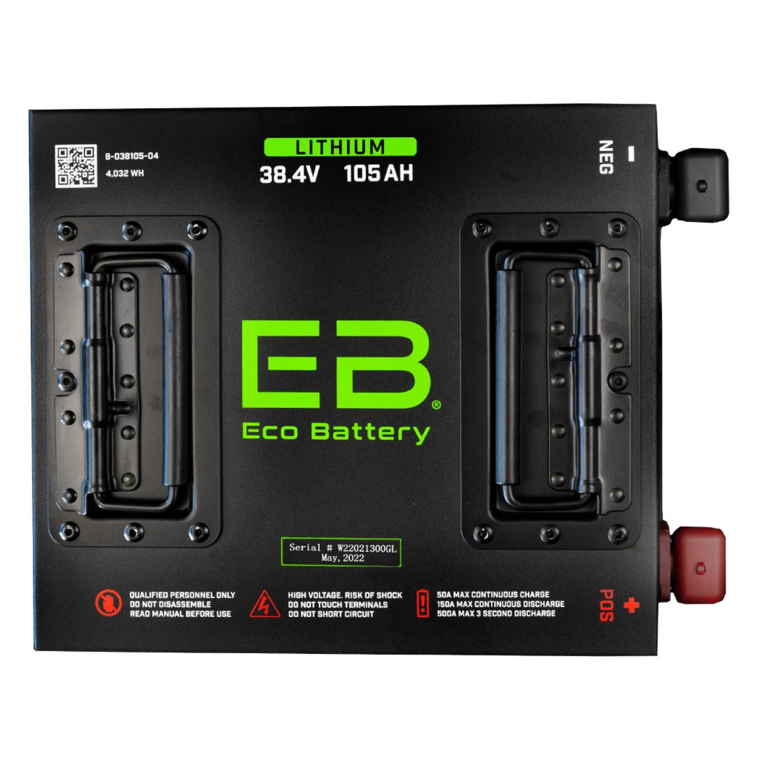 Eco Battery 36V - 105AH Gen3 Lithium Battery Combo - Club Car DS
