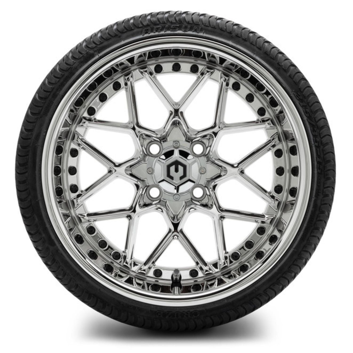 MODZ® 15" Formula Chrome Wheels & Street Tires Combo (Arisun Cruze 215/35-15)