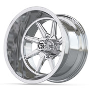 Reaper Ultra-Wide 15 inch GTW golf cart wheel - Chrome