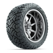 GTW Reaper Chrome 15 in Wheels with 23X10-R15 Maverick Steel Belted Radial All-Terrain Tires – Full Set