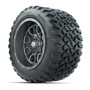 GTW® Volt Gunmetal 12 in Wheels with 20X10-12 Nomad Steel Belt Radial All-Terrain Tires – Full Set