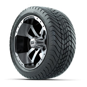 GTW Storm Trooper Black and Machined 12 in Wheels with 18in Mamba Street Tires – Set of 4