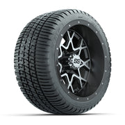Set of (4) 12 in GTW Vortex Wheels with 205/30-12 GTW Fusion Street Tires