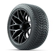 GTW Monaco Black/Machined 16 in Wheels with 225/40-R16 Mamba Street Tires – Full Set