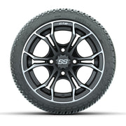 Set of (4) 12 in GTW Spyder Wheels with 205/30-12 GTW Fusion Street Tires