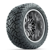 GTW Viper Chrome 15 in Wheels with 23X10-R15 Maverick Steel Belted Radial All-Terrain Tires – Full Set