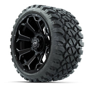 Set of (4) 15″ GTW Raven Matte Black Wheels with 23x10-R15 Nomad All-Terrain Tires