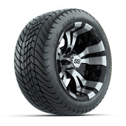 GTW Vampire Black and Machined 12 in Wheels with 18in Mamba Street Tires – Set of 4
