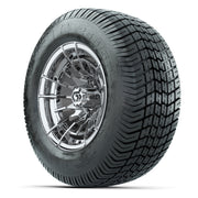 GTW® Boost Chrome 12 in Wheels with 255/50-12 Excel Classic Street Tires – Full Set