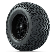 GTW® Vortex 2 Matte Black/Machined 12 in Wheels with 23X10.5-12 Predator All-Terrain Tires – Full Set