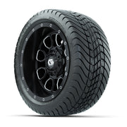 Set of (4) 12 in GTW® Volt Machined & Black Wheels with 215/35-12 Mamba Street Tires