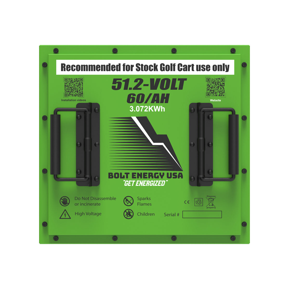Bolt Energy 51V 60AH Standard Square Accessory Battery Kit