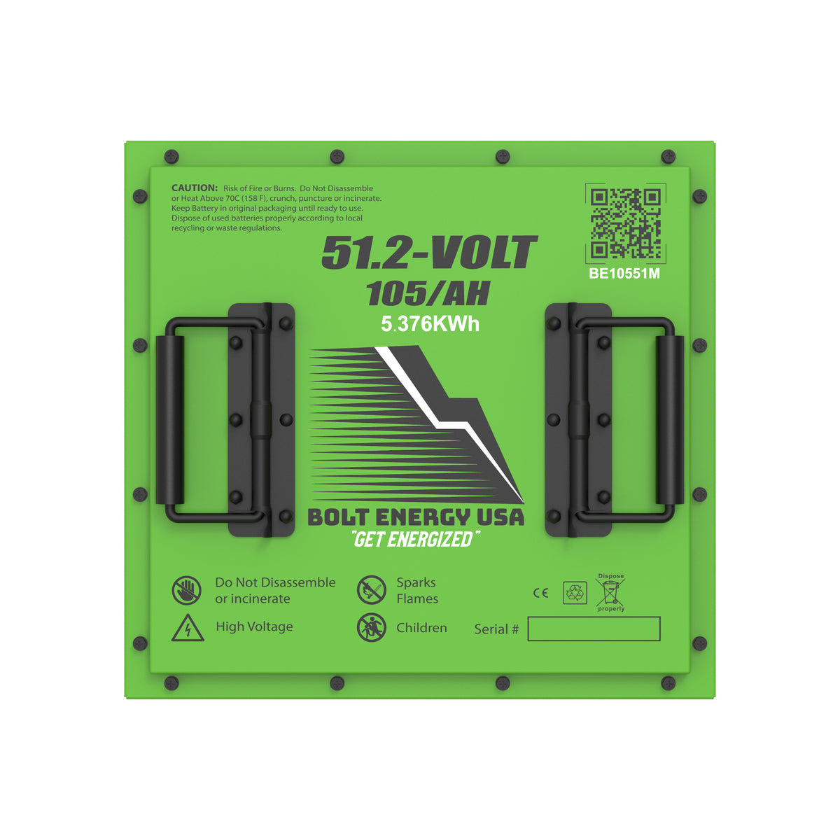Bolt Energy 51V 105AH Standard Square Accessory Battery Kit