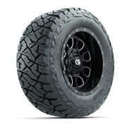 GTW Volt Black/Machined 12 in Wheels with 23x10.00-R12 Maverick All-Terrain Tires – Full Set