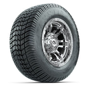 GTW® Shogun Chrome 12 in Wheels with 255/50-12 Excel Classic Street Tires – Full Set