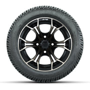 GTW® Spyder Matte Black/Bronze 12 in Wheels with 215/40-12 Excel Classic Street Tires – Full Set