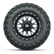Set of (4) 12 in GTW® Helix Machined & Black Wheels with 23x10.5-12 Predator All-Terrain Tires