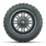GTW® Volt Gunmetal 12 in Wheels with 20X10-12 Nomad Steel Belt Radial All-Terrain Tires – Full Set