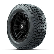 GTW® Shogun Gloss Black 12 in Wheels with 215/40-12 Excel Classic Street Tires – Full Set